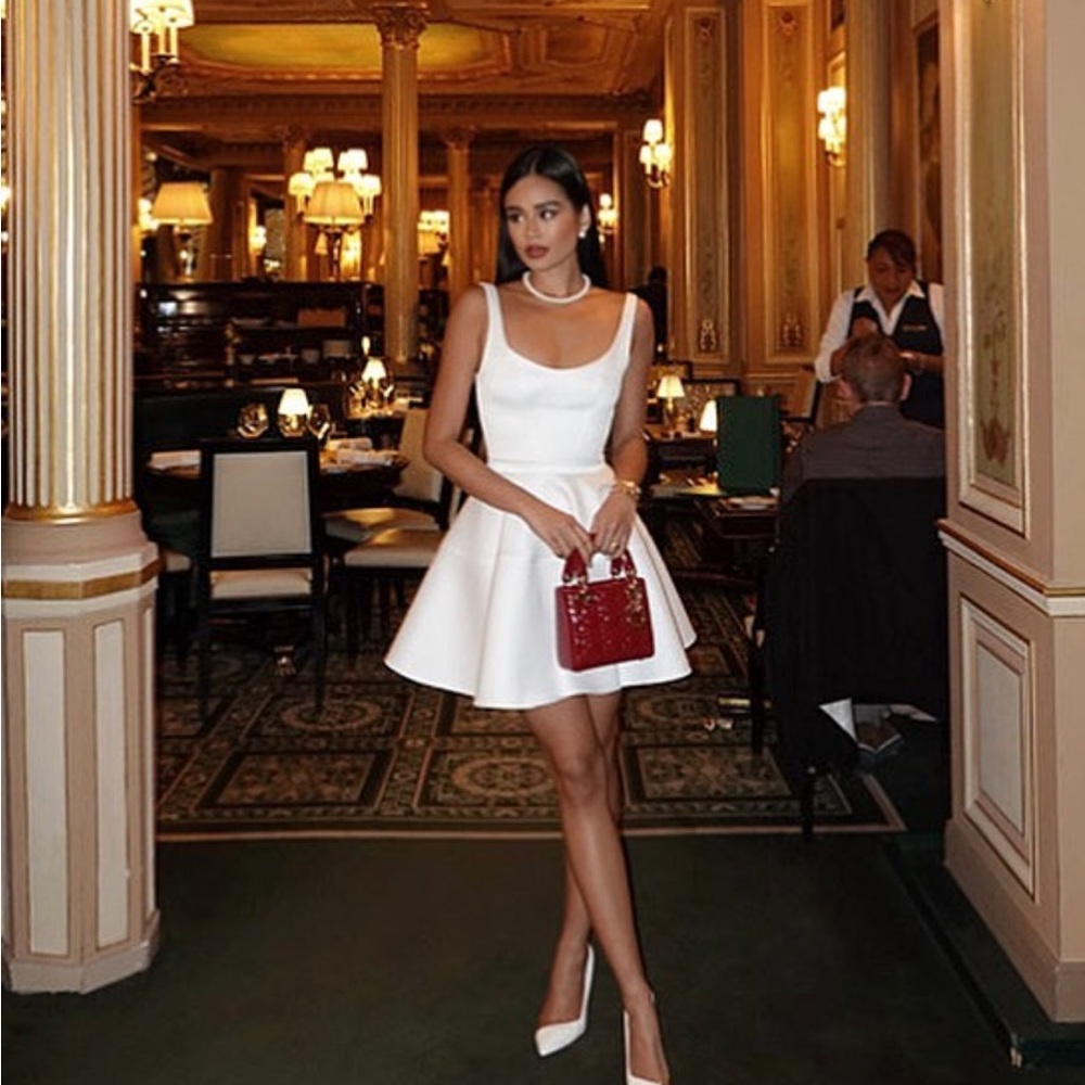 Adeirlina White Me & You A-line Mini Dress